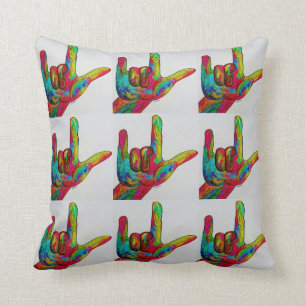 ASL Ik hou van je, ik hou van je. Kussen