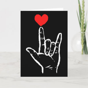 Asl Ik Hou Van Jou Hand Hart Amerikaanse Gebarenta Kaart