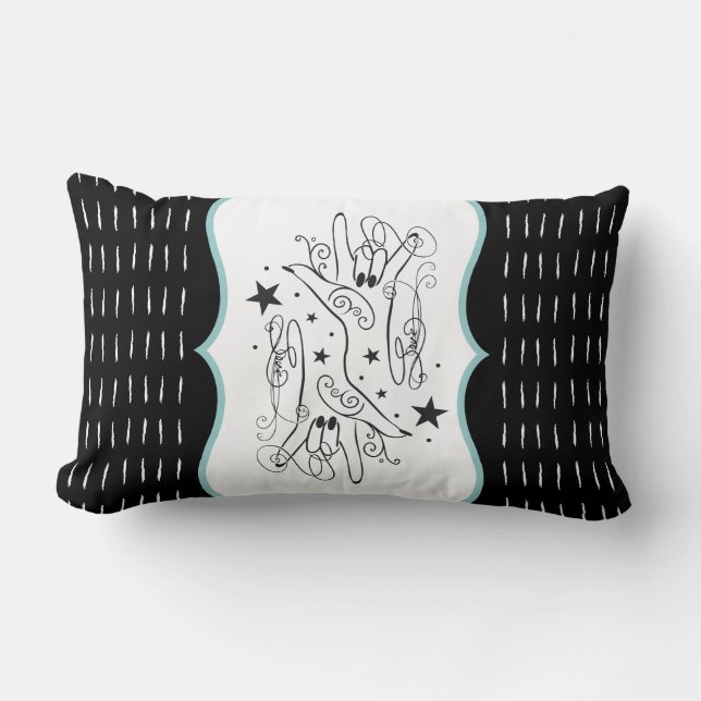 ASL ILY Gebarenkussen Kussen (Voorkant)