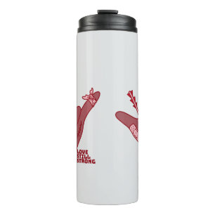 ASL ILY-ontwerp - Liefde gewond maar nog steeds st Thermosbeker