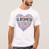 Asl Interpreter Heart T-shirt (Voorkant)