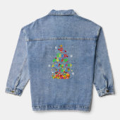 Asl kerstboom - kerstlampjes Asl Sign Language H Denim Jacket (Achterkant)