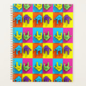 ASL Langue des signes Pixel Love Pop Planner (Devant)