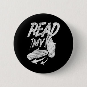 ASL Lees mijn hand dove Amerikaanse gebarentaal Di Ronde Button 5,7 Cm