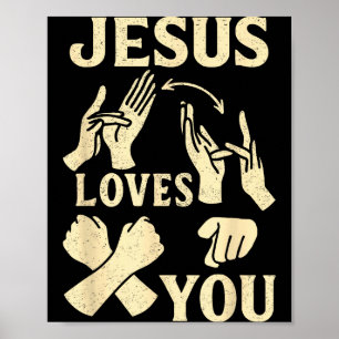 Asl Leraar Amerikaanse Gebarentaal Christelijk Jez Poster