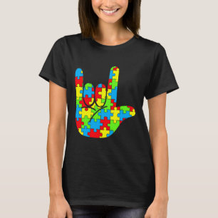 ASL Liefde Gebarentaal Autisme Awareness T-shirt