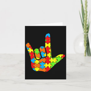 Asl Liefde Gebarentaal Autisme Cadeau Bewustzijn O Kaart