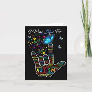 Asl Liefde Gebarentaal Hand Ik Draag Blauw Voor Au Kaart