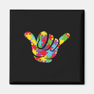 ASL Liefdespuzzel Handgebarentaal Autisme Awarenes Magneet