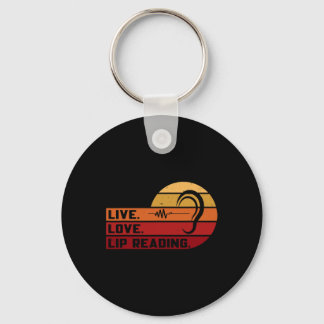 ASL Live Love Lip Reading Sign Language Deaf Sleutelhanger