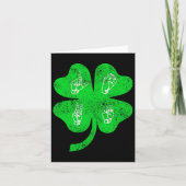 Asl Love Gebarentaal St Patrick's Day Doof Aware Kaart (Voorkant)