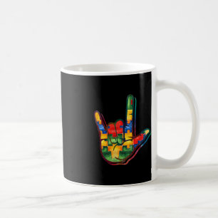 ASL Love Sign Language Autiseness Support Pu Koffiemok