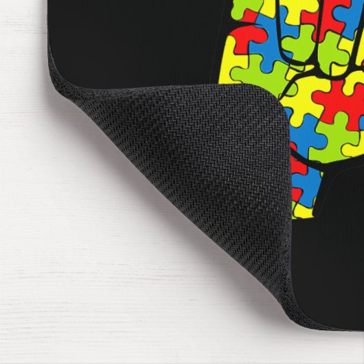 ASL Love Sign Language Autism Gift Awareness Suppo Muismat (Hoek)