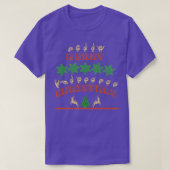 ASL Merry Kerstmis American Sign Language GIft T-shirt (Design voorkant)