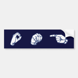 ASL OMG BUMPERSTICKER