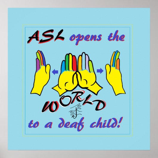 ASL opent de wereld Poster (Voorkant)