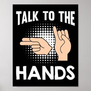 ASL Praat met de handen Amerikaanse Gebarentaal 1 Poster