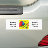ASL PRACTICE BUMPERSTICKER (Op auto)