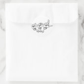 ASL Rocks noir et blanc autocollant (Sac)