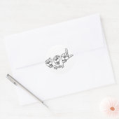 ASL Rocks noir et blanc autocollant (Enveloppe)