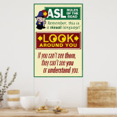 ASL Rules of the Road. Een poster. Poster (Keuken)