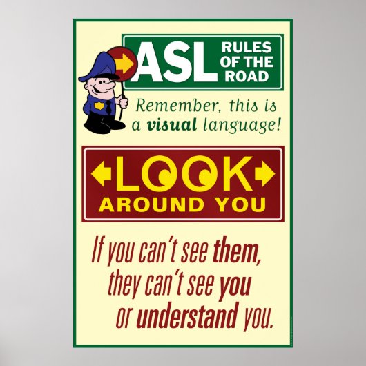 ASL Rules of the Road. Een poster. Poster (Voorkant)