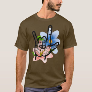 ASL Sign I Love You in 40 Different Languages T-shirt