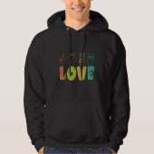 ASL Sign Language I Loves You American Sign Langua Hoodie (Voorkant)