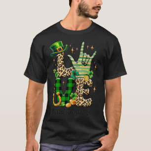 ASL St Patricks Day LIEFDE Gebarentaal Doven Signi T-shirt