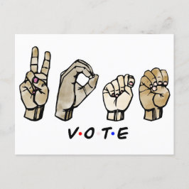 ASL-stemming Uitnodiging Briefkaart