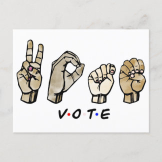 ASL-stemming Uitnodiging Briefkaart