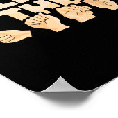 Asl Talk To The Hands American Sign Language  Poster (Hoek)