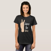 ASL Teacher Share The Love Sign Language Hand Sign T-shirt (Voorkant volledig)