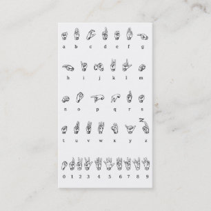 ASL, Visitekaartje gebarentaal