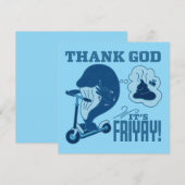 ASL vrijdag ontwerp - Godzijdank is het vrijdag! Bedankkaart (Voorkant / Achterkant)