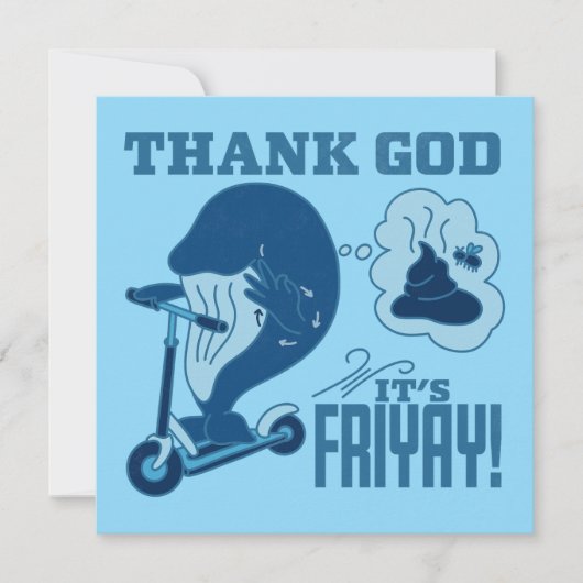 ASL vrijdag ontwerp - Godzijdank is het vrijdag! Bedankkaart (Voorkant)