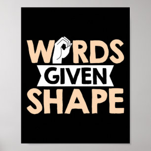 Asl-woorden geven vorm aan Amerikaanse gebarentaal Poster