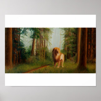 Aslan in de Grote Bossen Poster