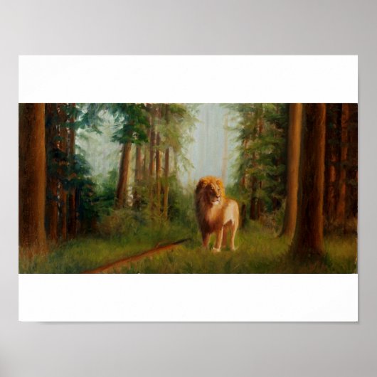 Aslan in de Grote Bossen Poster (Voorkant)