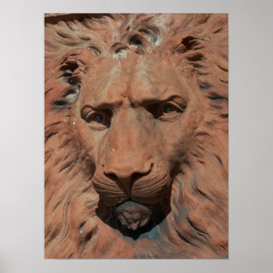 Aslan Lion Carved Stone relief St. Augustine foto Poster