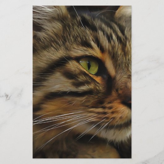 Aslan The Long Hazard Tabby Cat Briefpapier (Voorkant)