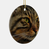 Aslan The Long Hazard Tabby Cat Keramisch Ornament (Rechts)