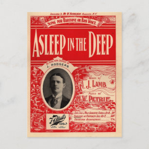 Aslapen in de diepe - Grote Nautische Song Briefkaart