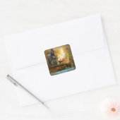 Aslapen om te dromen vierkante sticker (Envelop)