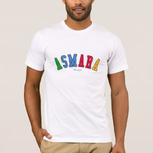 Asmara in de nationale vlagkleuren van Eritrea T-shirt