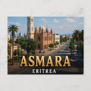 Asmara Italiaanse architectuur en tijdloze Eritres Briefkaart