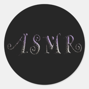 ASMR 3D-tekst Ronde Sticker