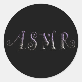 ASMR 3D-tekst Ronde Sticker