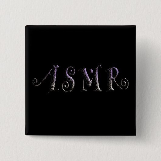 ASMR 3D-tekst Vierkante Button 5,1 Cm (Voorkant)