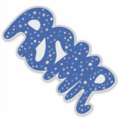 ASMR Blue Tingles Handlettering Sticker (Voorkant)